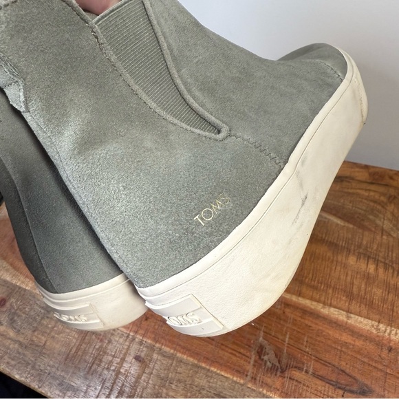 Tom’s Gray/Green Suede Fenix Boots, Women’s 11 - Picture 5 of 9